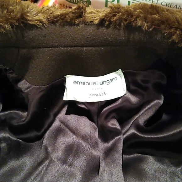 Emanuel Ungaro Paris Parallele full length wool and fur coat. M - Picture 10 of 13